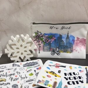 New York City Skyline Pouches/cosmetic bags